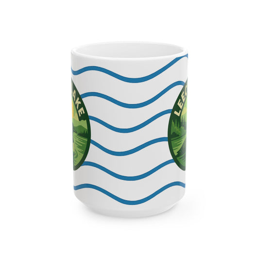 Leech Lake Serene Sunrise Ceramic Mug - Perfect for Coffee Lovers, Gift for Nature Enthusiasts, Beach Lover's Delight, Ocean Vibes, Relaxation