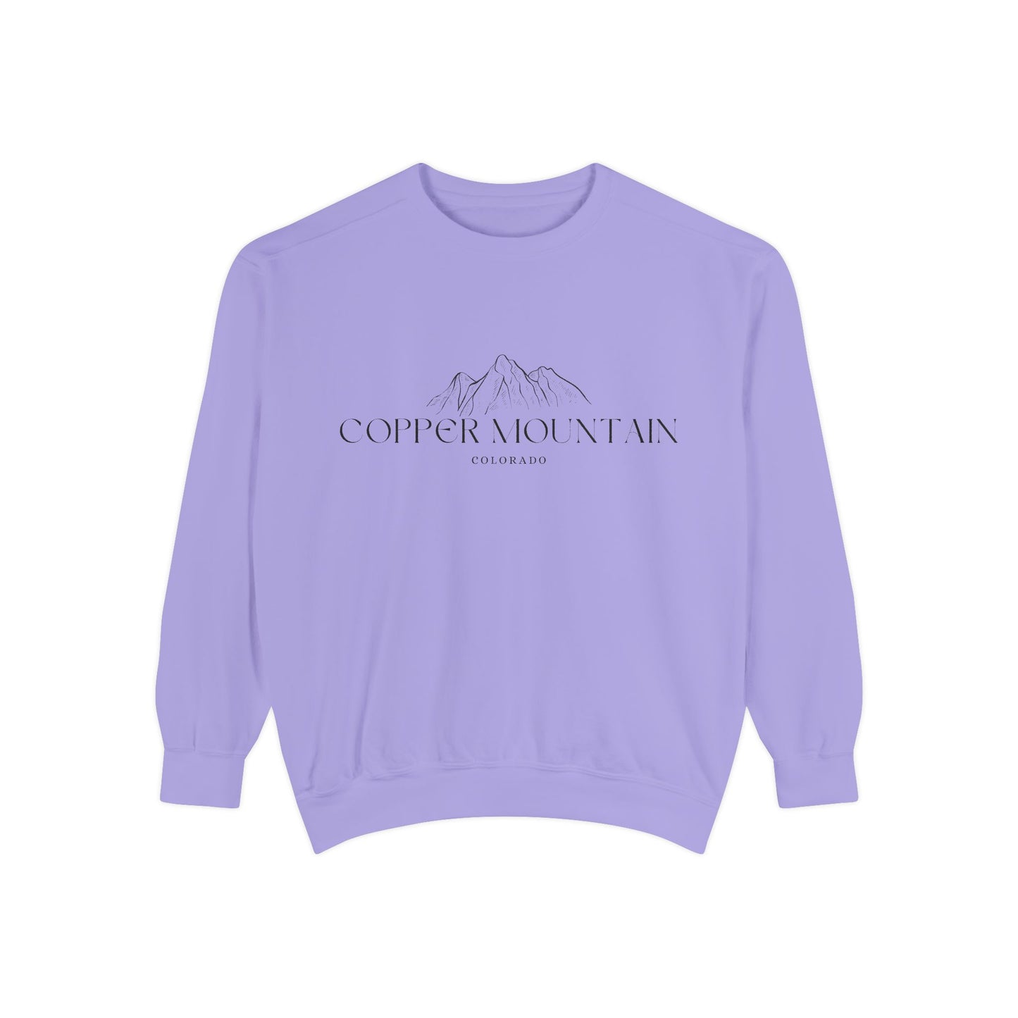 Copper Mountain Vibes Unisex Sweatshirt | Garment-Dyed Comfort, Perfect for Casual Outings, Travel, Gifts, Autumn Days