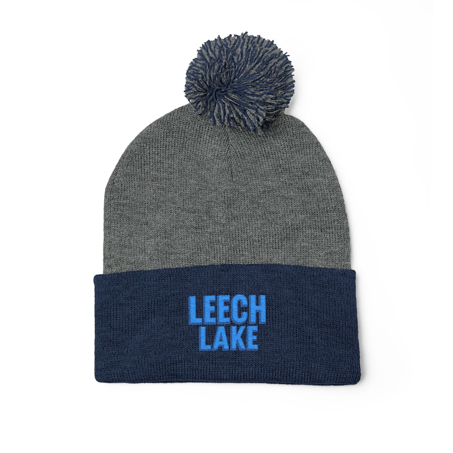 Leech Lake Pom-Pom Knit Cap (Embroidery)