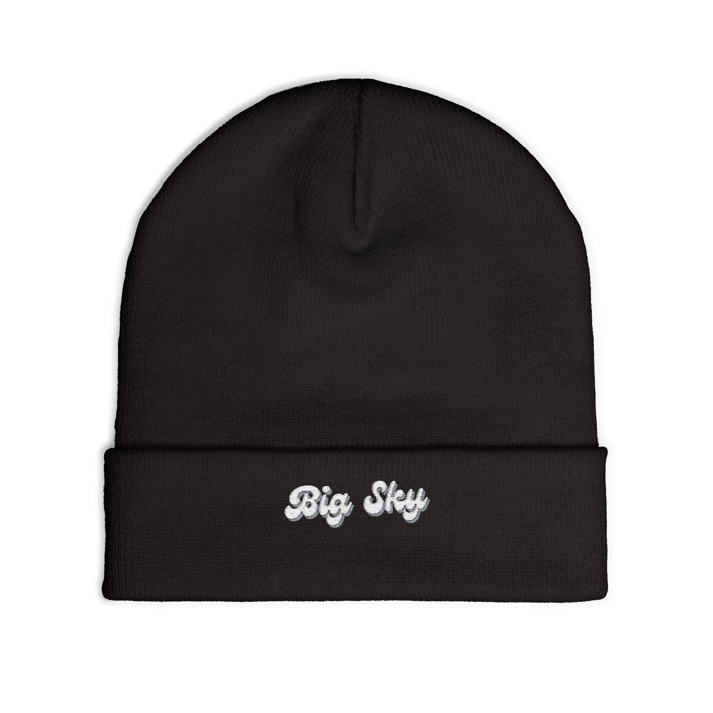 Big Sky Cozy Embroidered Knit Beanie | Winter Hat, Casual Fashion Accessory, Gift for Him/Her, Cozy Style, Outdoor Wear