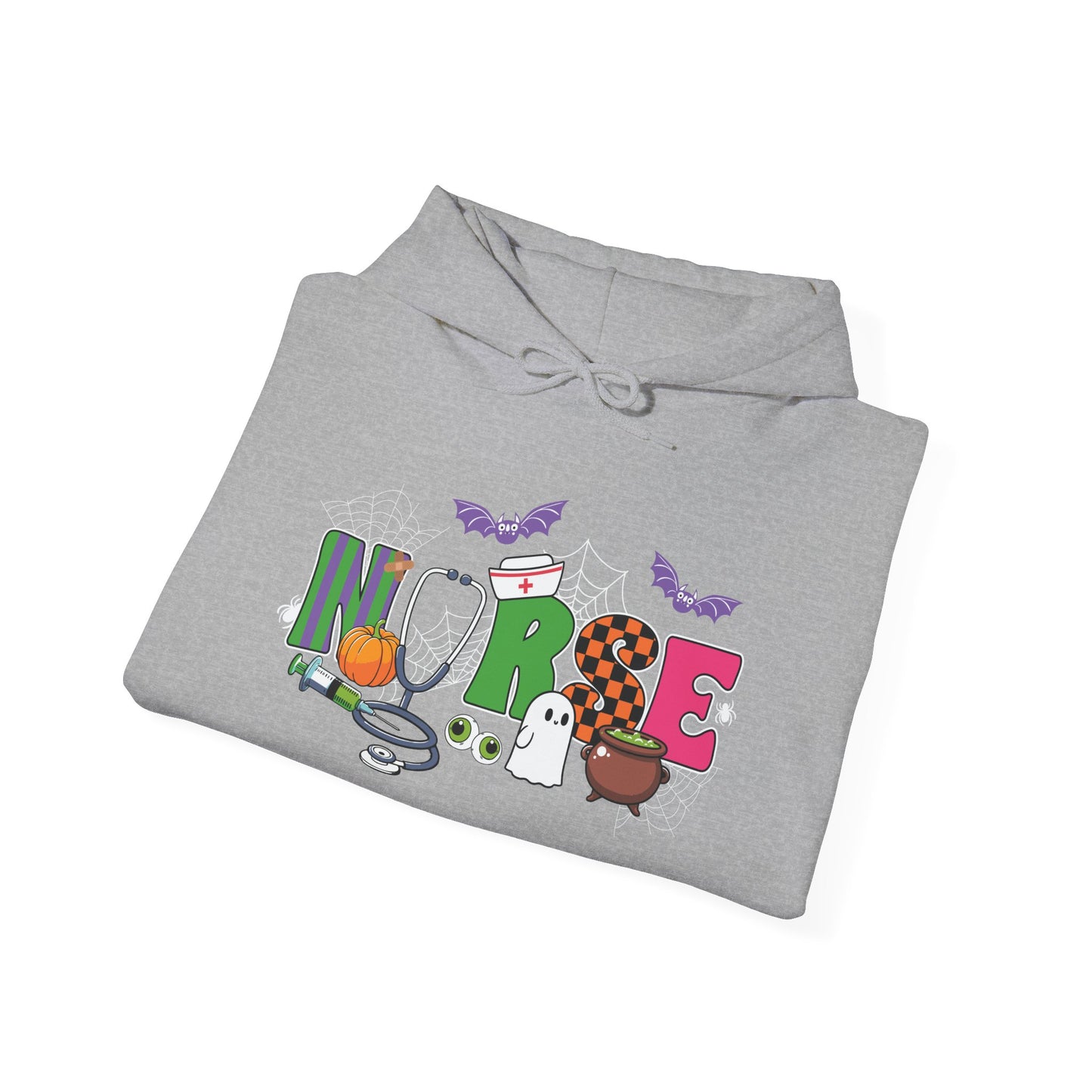 Nurse Whimsical Halloween Hooded Sweatshirt, Fall Fashion, Cozy Sweater Gift, Unisex Hoodie, Halloween Apparel