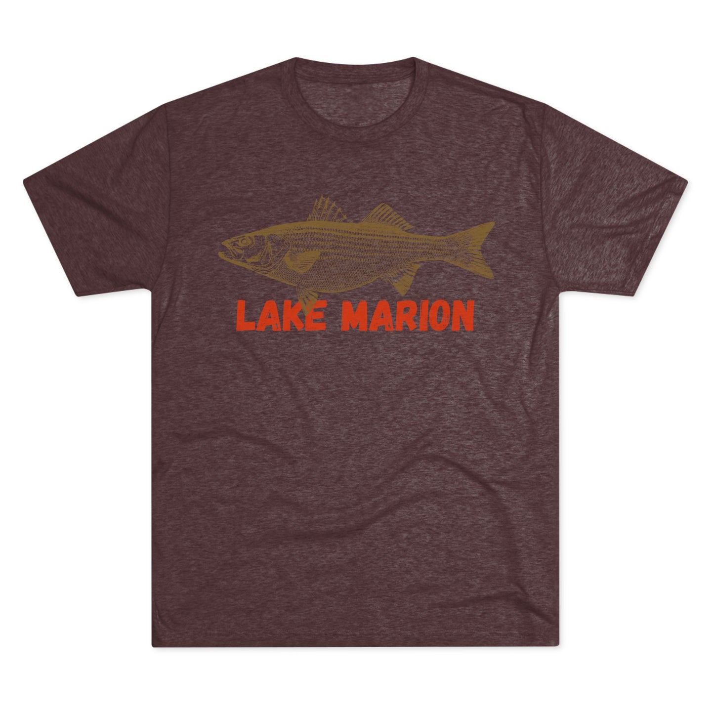 Lake Marion Fishing Tee, Unisex Crew Neck Shirt, Summer Lake Apparel, Gift for Fishermen, Outdoor Adventure T-Shirt, Lake House Style