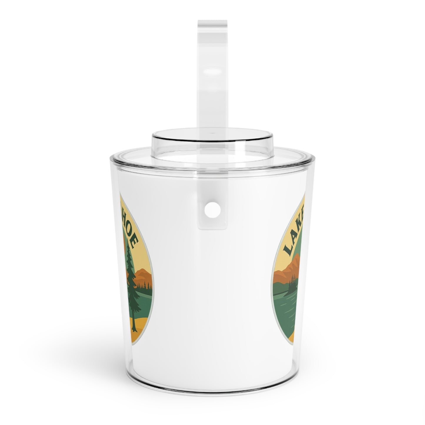 Lake Tahoe Ice Bucket with Tongs