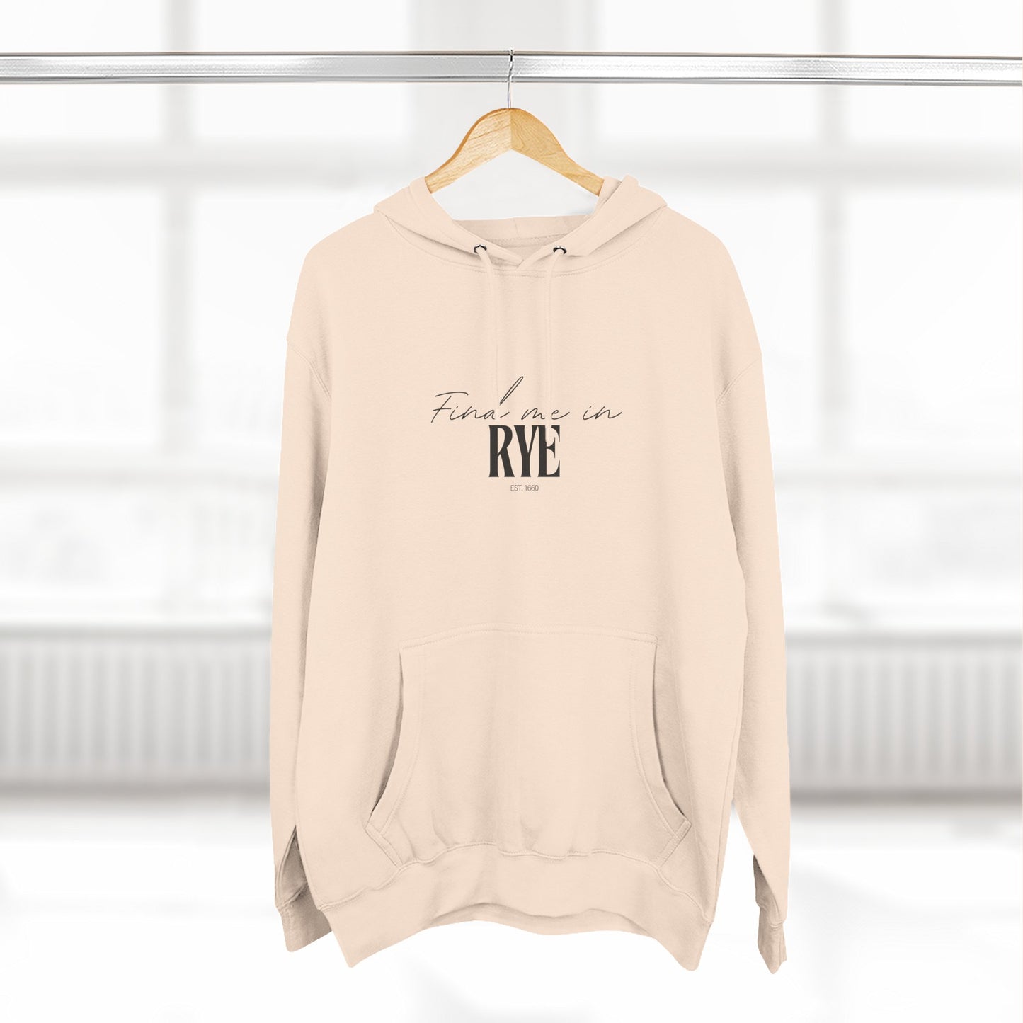 Rye Stylish Three-Panel Fleece Hoodie for Everyday Comfort, Personalized Gift, Casual Wear, Unisex Hoodie, Cozy Fashion