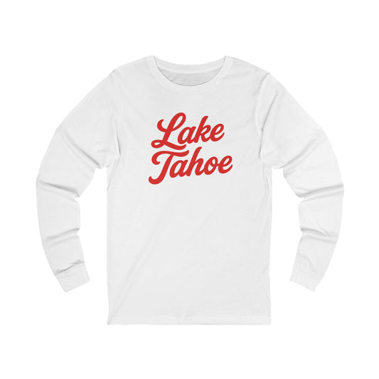 Lake Tahoe Long Sleeve Tee, Cozy Unisex Shirt for Outdoor Lovers, Perfect for Lake Days, Casual Wear, Gift Idea