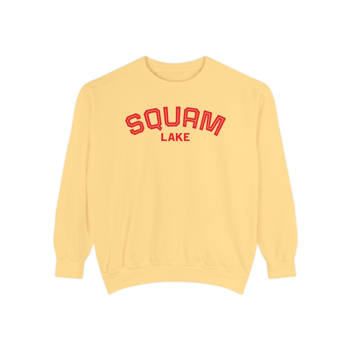Squam Lake Unisex Garment-Dyed Sweatshirt, Cozy Casual Wear, Perfect for Lakeside Gatherings, Great for Fall, Gift for Nature Lovers