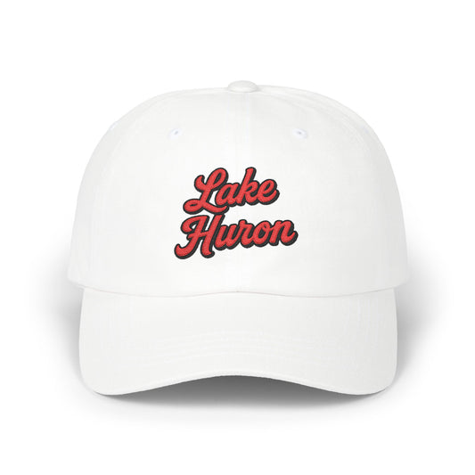 Lake Huron Stylish Dad Cap, Casual Summer Hat, Outdoor Accessory, Gift for Father's Day, Boating Trip Gear, Everyday Wear