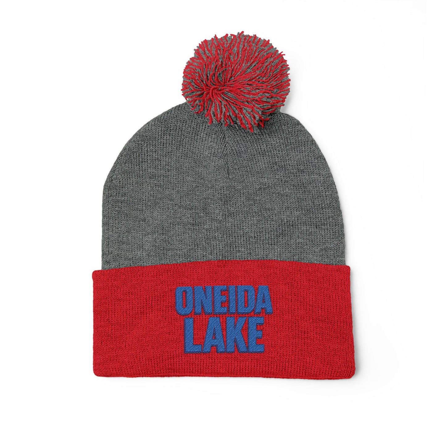 Oneida Lake Pom-Pom Knit Cap (Embroidery)