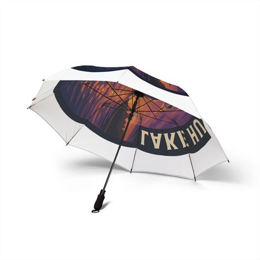 Lake Huron Semi-Automatic Foldable Umbrella, Travel Umbrella, Outdoor Gear, Gifts for Nature Lovers, Rainy Day Essential