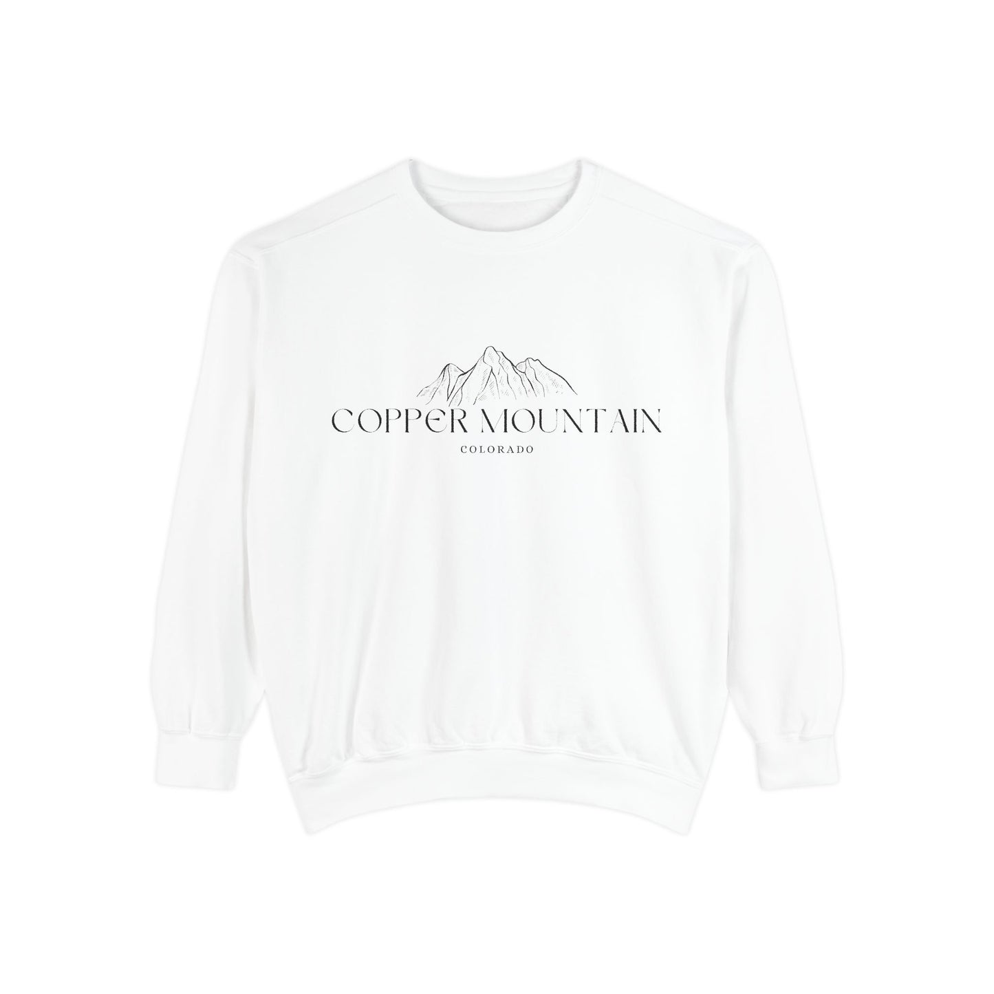 Copper Mountain Vibes Unisex Sweatshirt | Garment-Dyed Comfort, Perfect for Casual Outings, Travel, Gifts, Autumn Days