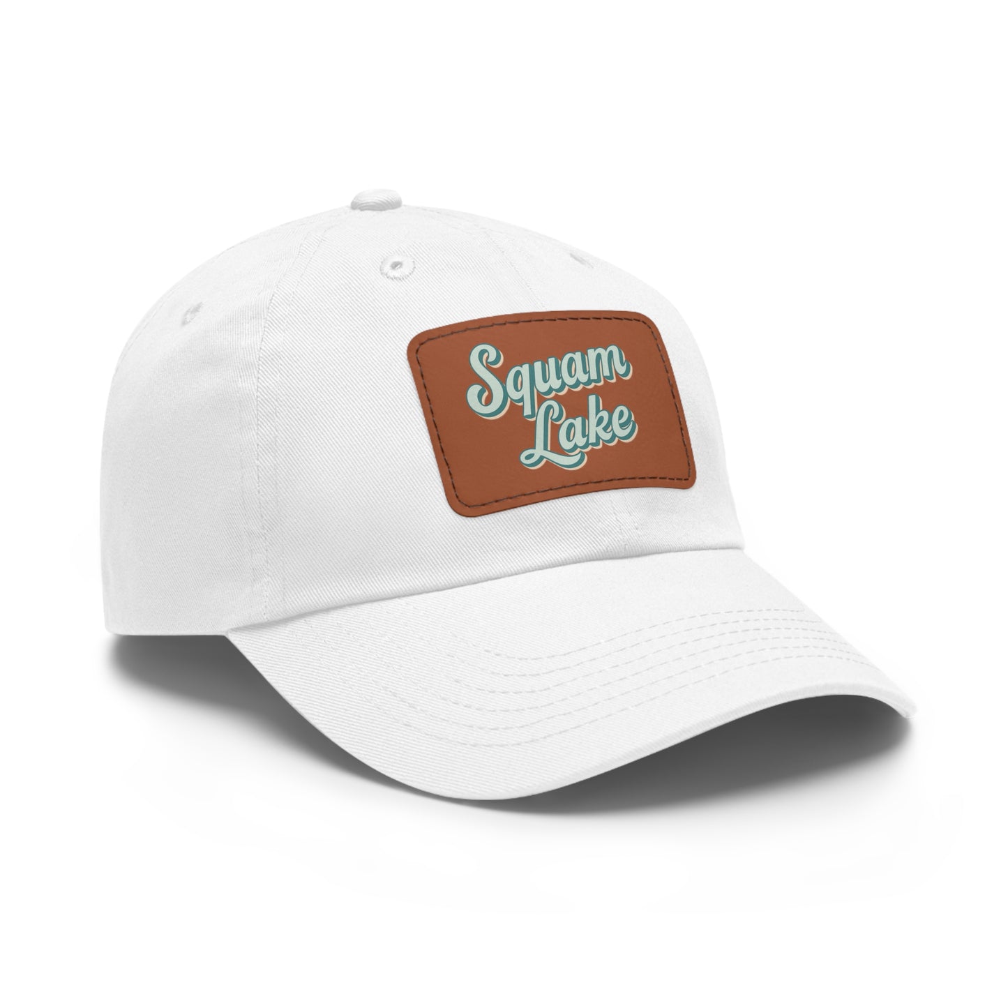 Squam Lake Dad Hat with Leather Patch (Rectangle)