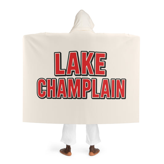 Lake Champlain Cozy Hooded Sherpa Fleece Blanket - Perfect for Chilly Evenings, Movie Nights, Cozy Home Décor, Gifts for Her, Winter Snuggles