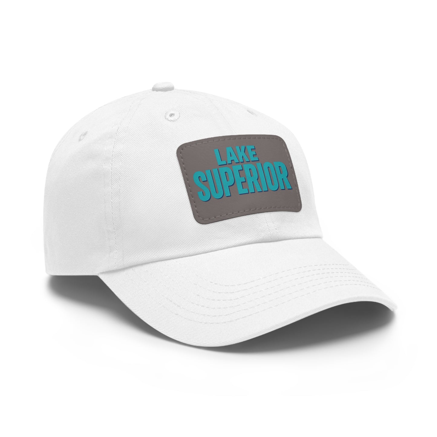 Lake Superior Dad Hat with Leather Patch (Rectangle)