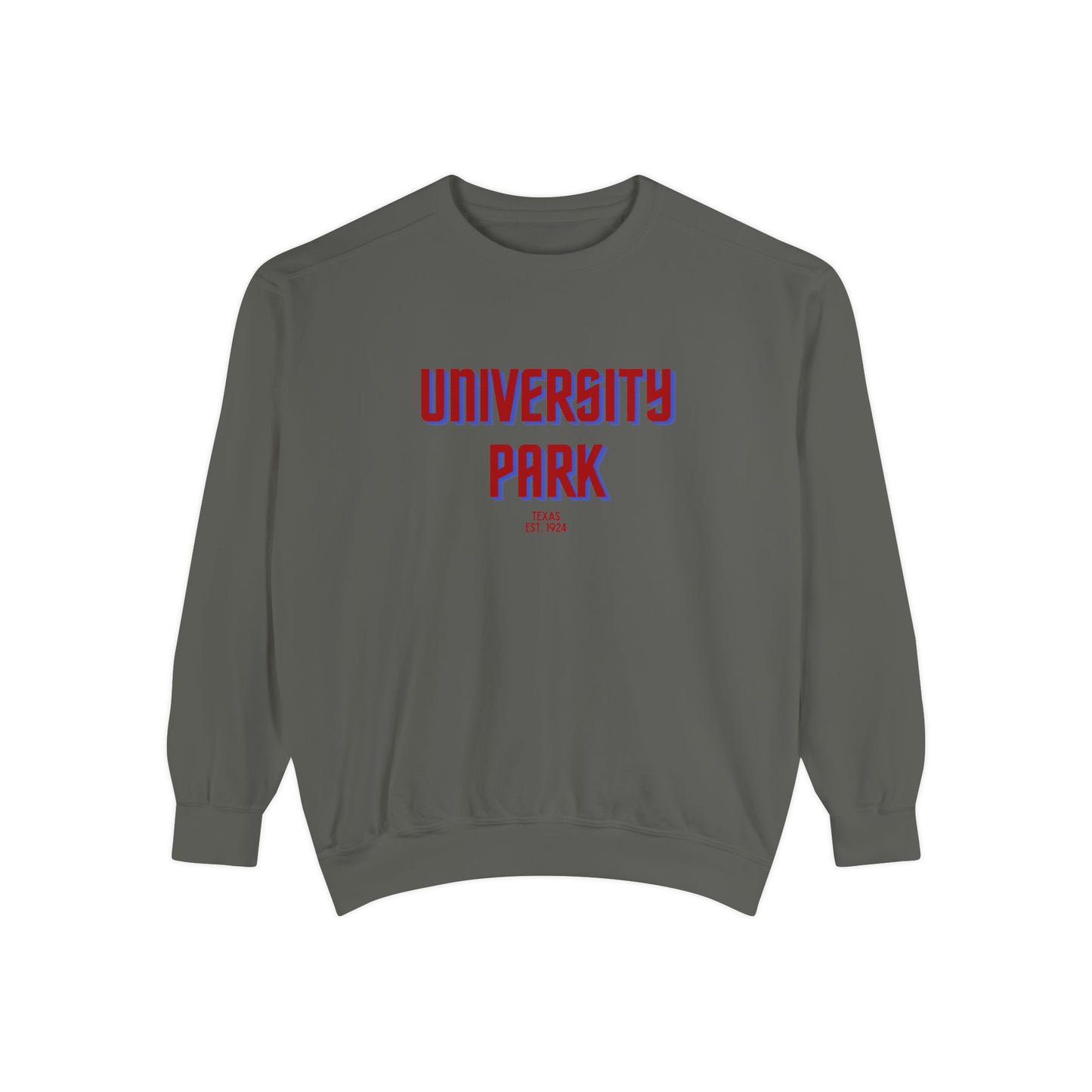 University Park Unisex Garment-Dyed Sweatshirt | Cozy Fashion, Perfect for Casual Outings, Gifts, Fall & Winter Style, Everyday Comfort