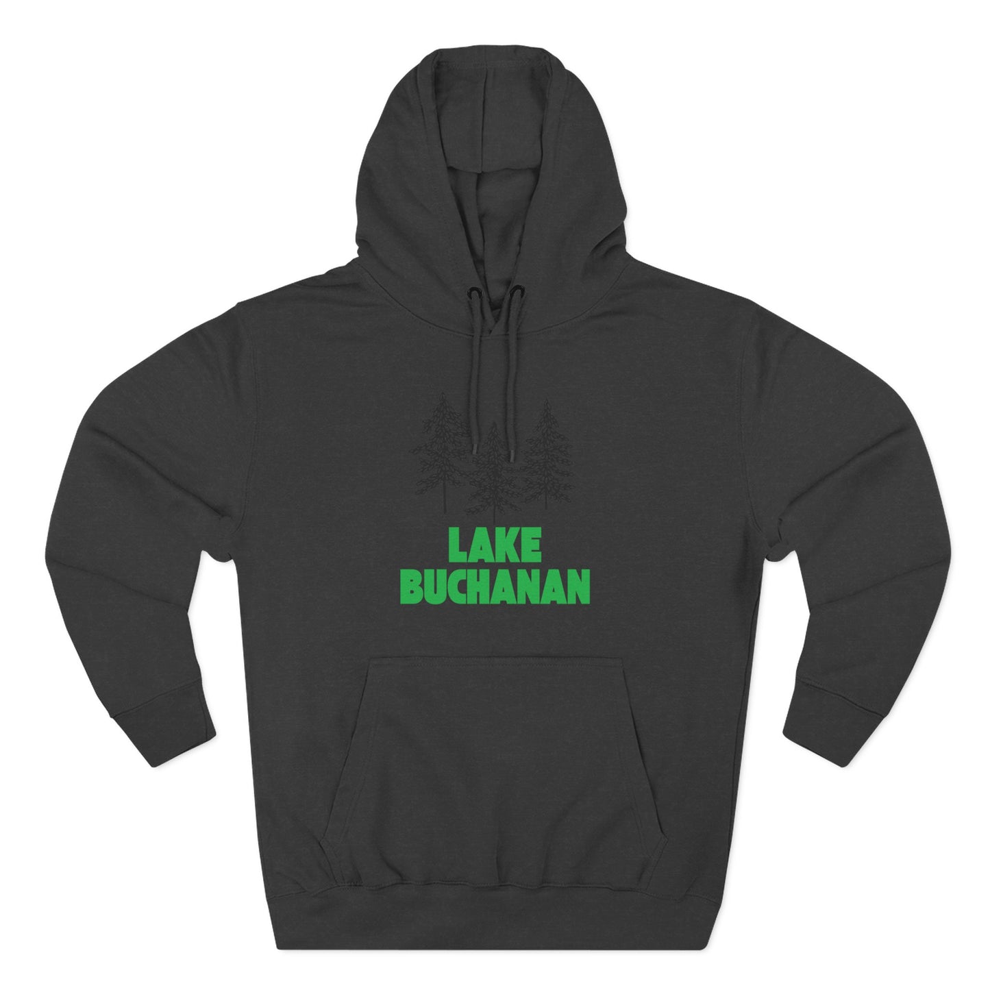 Lake Buchanan Fleece Hoodie, Cozy Sweatshirt, Outdoor Adventure Wear, Unique Gift for Lake Lovers, Perfect for Fall and Winter