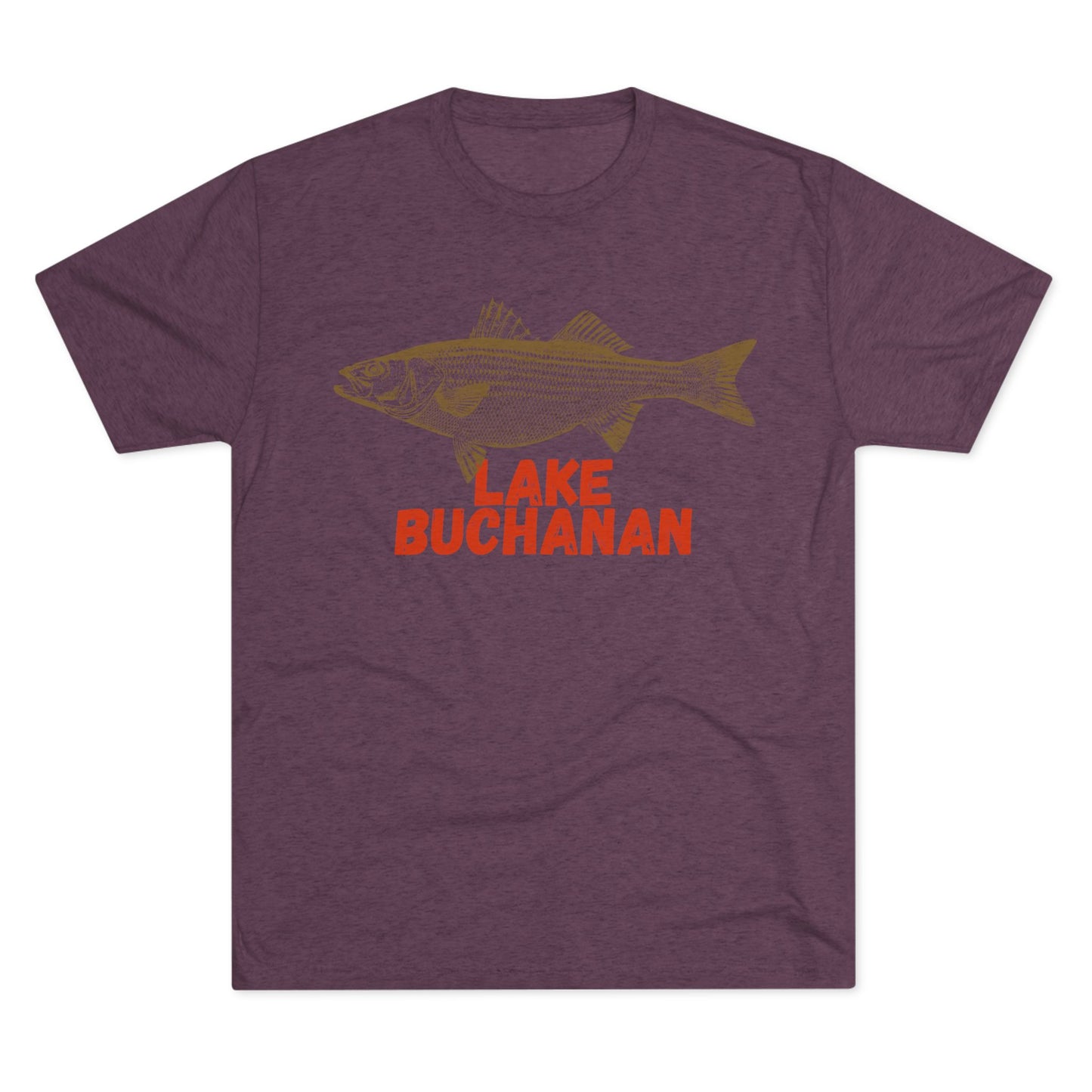 Lake Buchanan Fishing Tee, Unisex Crew Neck Shirt, Summer Lake Apparel, Gift for Fishermen, Outdoor Adventure T-Shirt, Lake House Style