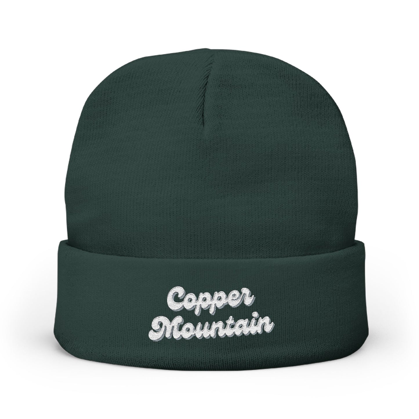 Copper Mountain Cozy Embroidered Knit Beanie | Winter Hat, Casual Fashion Accessory, Gift for Him/Her, Cozy Style, Outdoor Wear