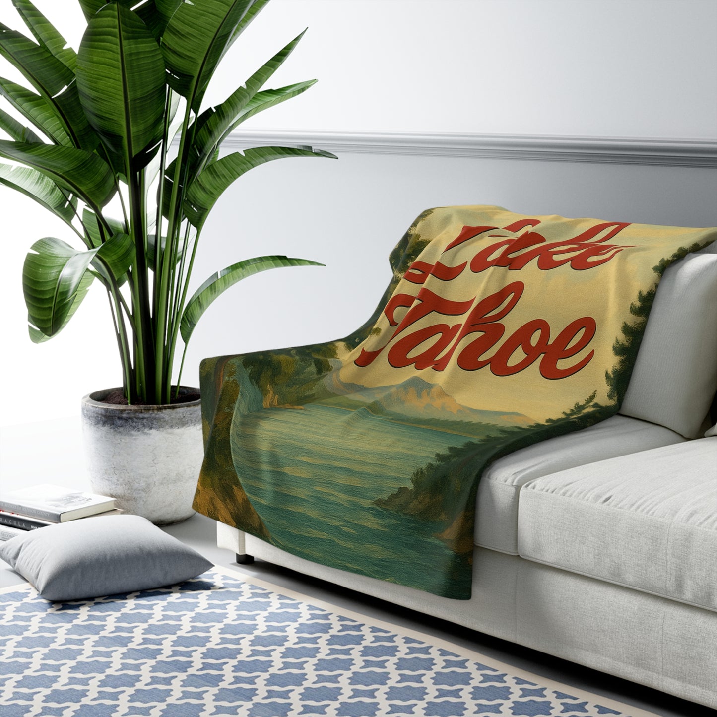 Lake Tahoe Sherpa Fleece Blanket