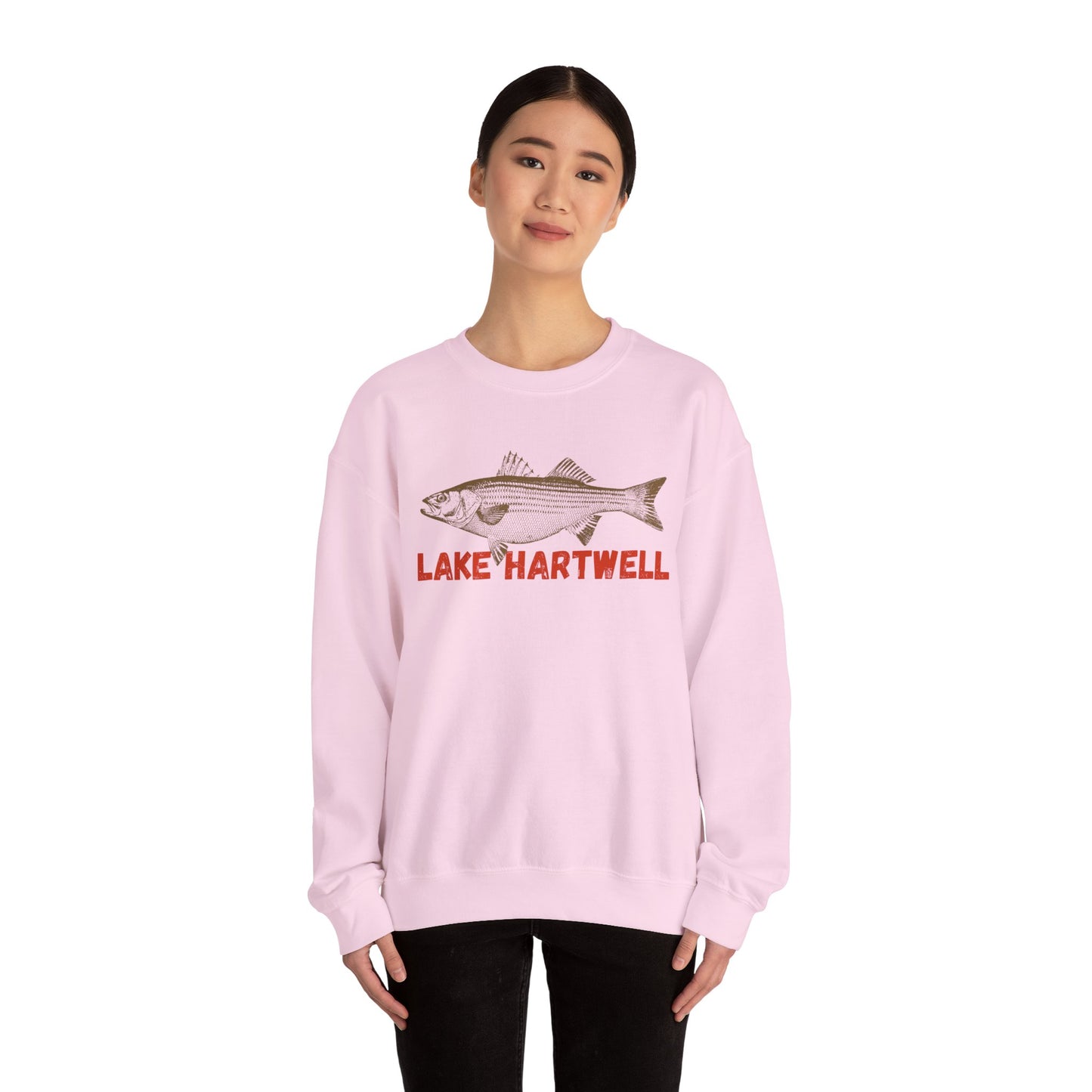 Lake Hartwell Fishing Sweatshirt, Unisex Crewneck, Casual Wear, Gift for Fishermen, Outdoor Apparel, Lake House Cozy