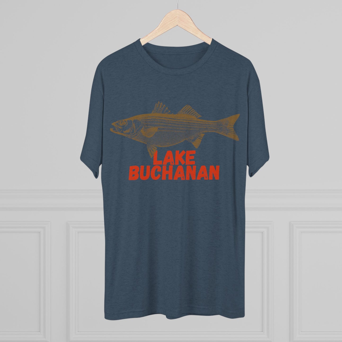 Lake Buchanan Fishing Tee, Unisex Crew Neck Shirt, Summer Lake Apparel, Gift for Fishermen, Outdoor Adventure T-Shirt, Lake House Style