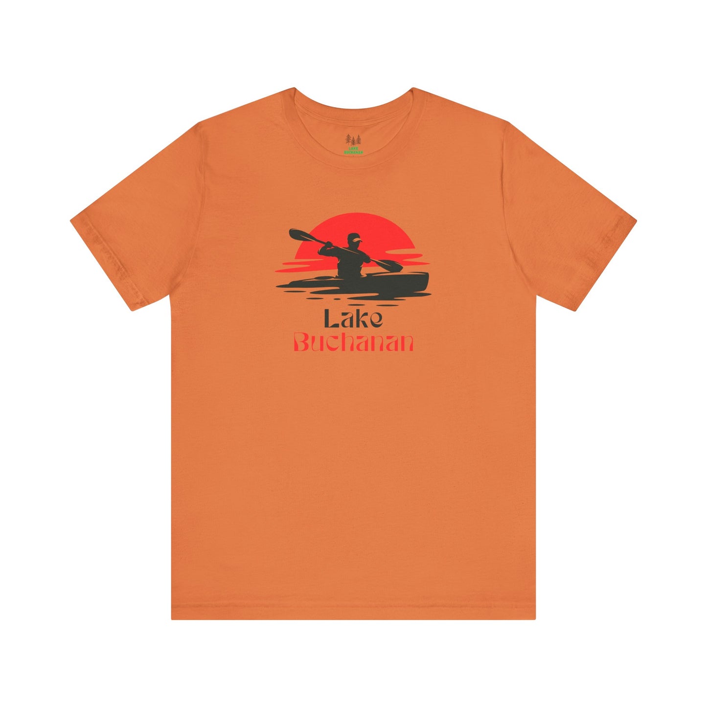 Lake Buchanan Tee - Kayaking Graphic Unisex Jersey Short Sleeve Shirt, Outdoor Adventure Gift, Summer Vibes, Lake Lover Apparel