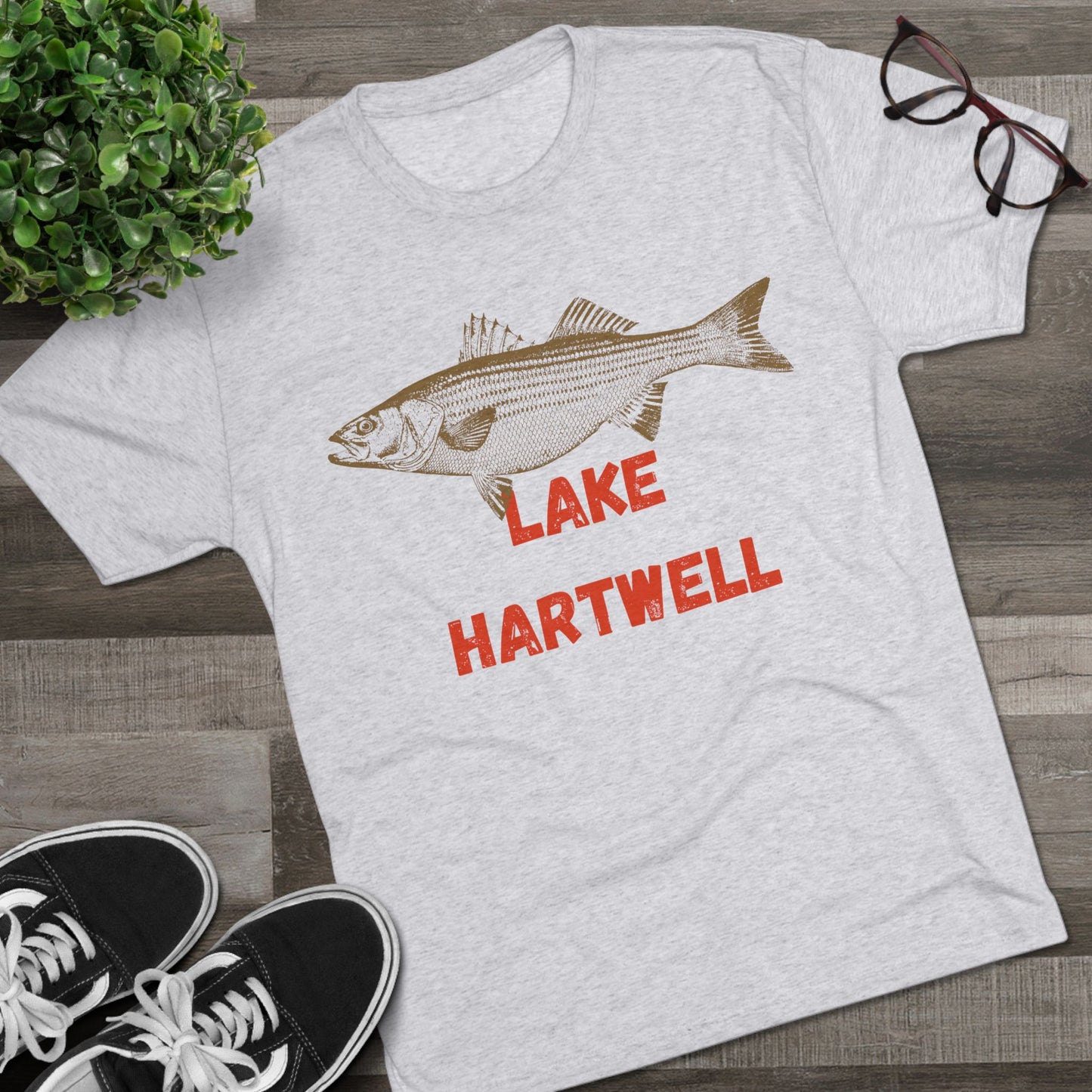 Lake Hartwell Fishing Tee, Unisex Crew Neck Shirt, Summer Lake Apparel, Gift for Fishermen, Outdoor Adventure T-Shirt, Lake House Style