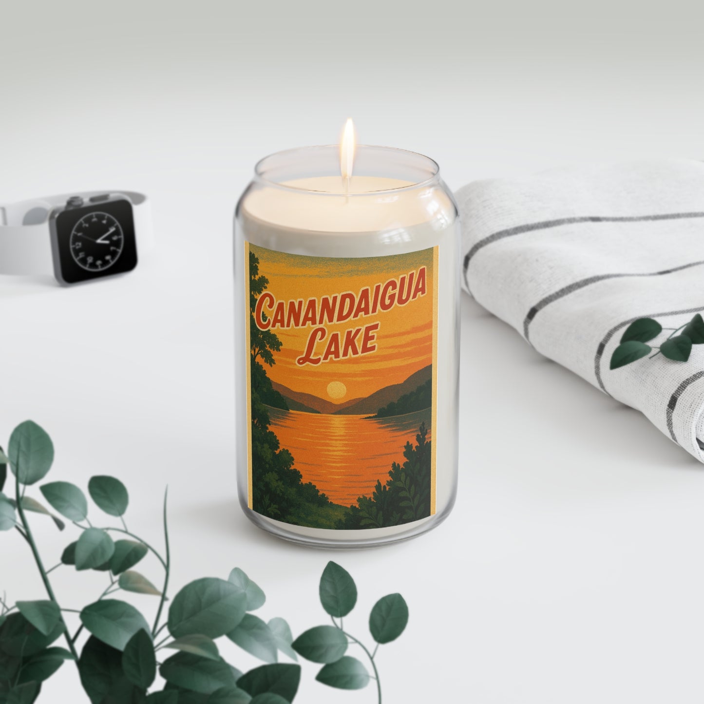 Canandaigua Lake Soy Candle, Relaxing Home Decor, Gift for Her, Aromatherapy Candle, Summer Vibes