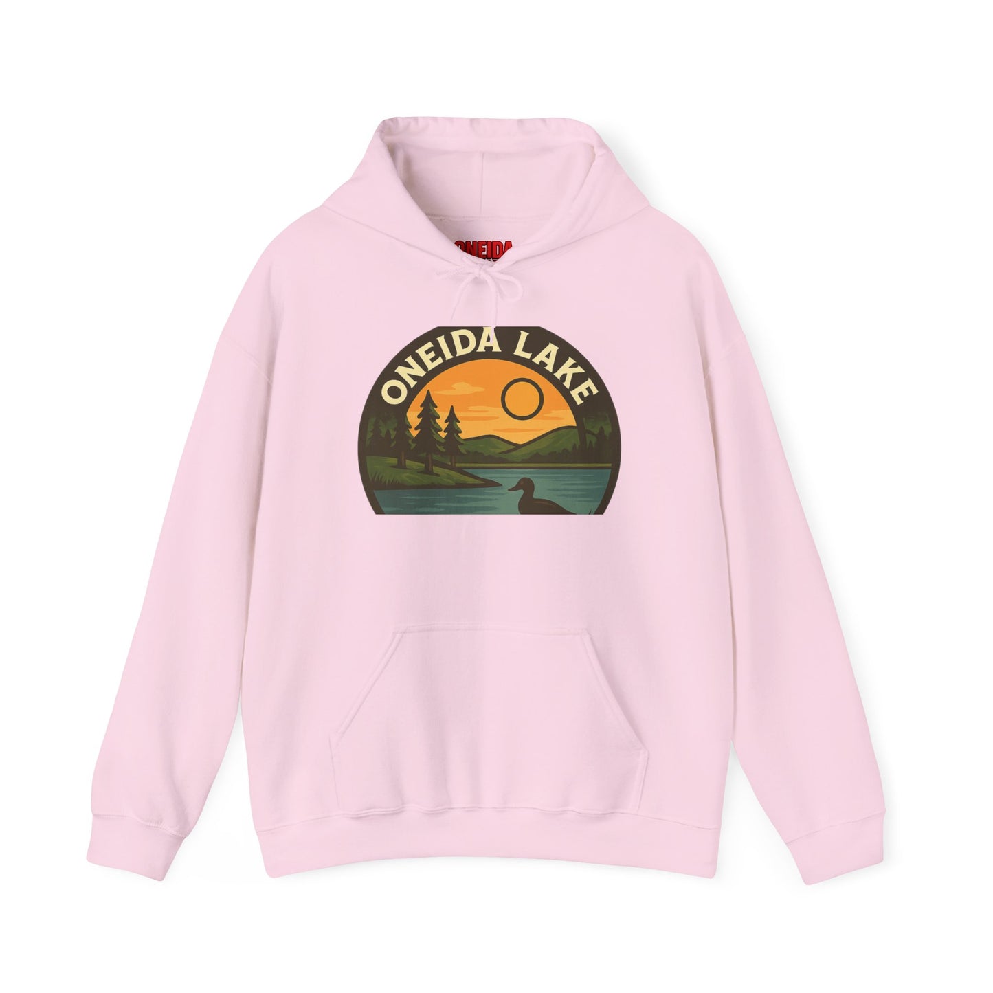 Oneida Lake Hoodie, Cozy Casual Wear, Unisex Sweatshirt, Lake Lover Gift, Outdoor Adventure Apparel, Summer Retreat Fashion