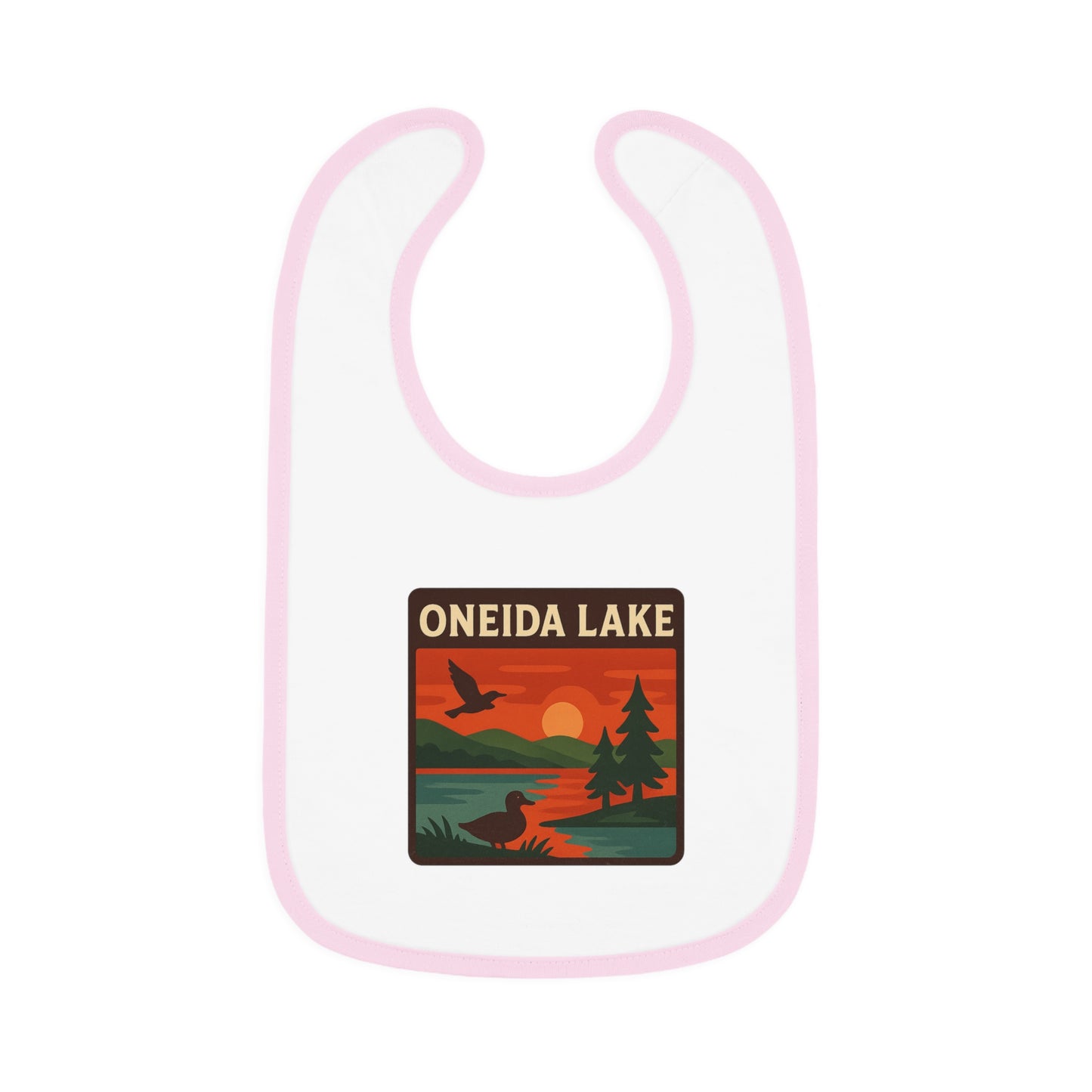 Oneida Lake Baby Contrast Trim Jersey Bib