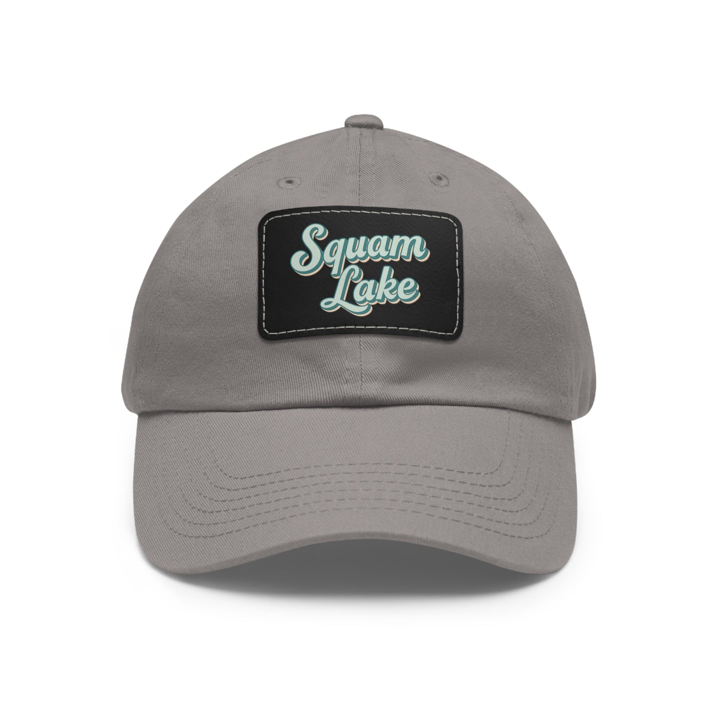 Squam Lake Dad Hat with Leather Patch (Rectangle)