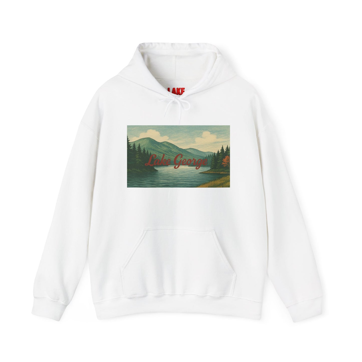Lake George Hoodie, Cozy Casual Wear, Unisex Sweatshirt, Lake Lover Gift, Outdoor Adventure Apparel, Summer Retreat Fashion
