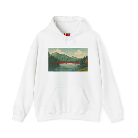 Lake George Hoodie, Cozy Casual Wear, Unisex Sweatshirt, Lake Lover Gift, Outdoor Adventure Apparel, Summer Retreat Fashion