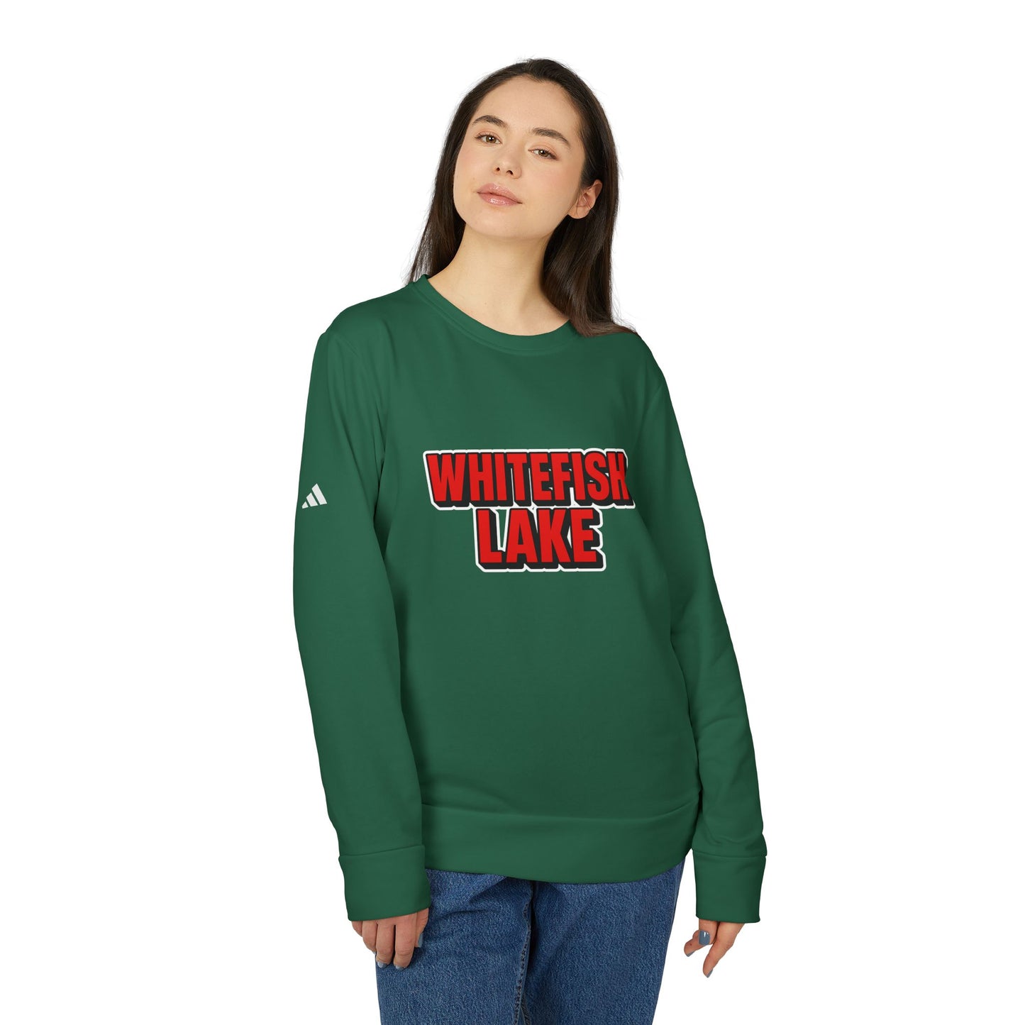 Whitefish Lake Adidas Unisex Fleece Crewneck Sweatshirt