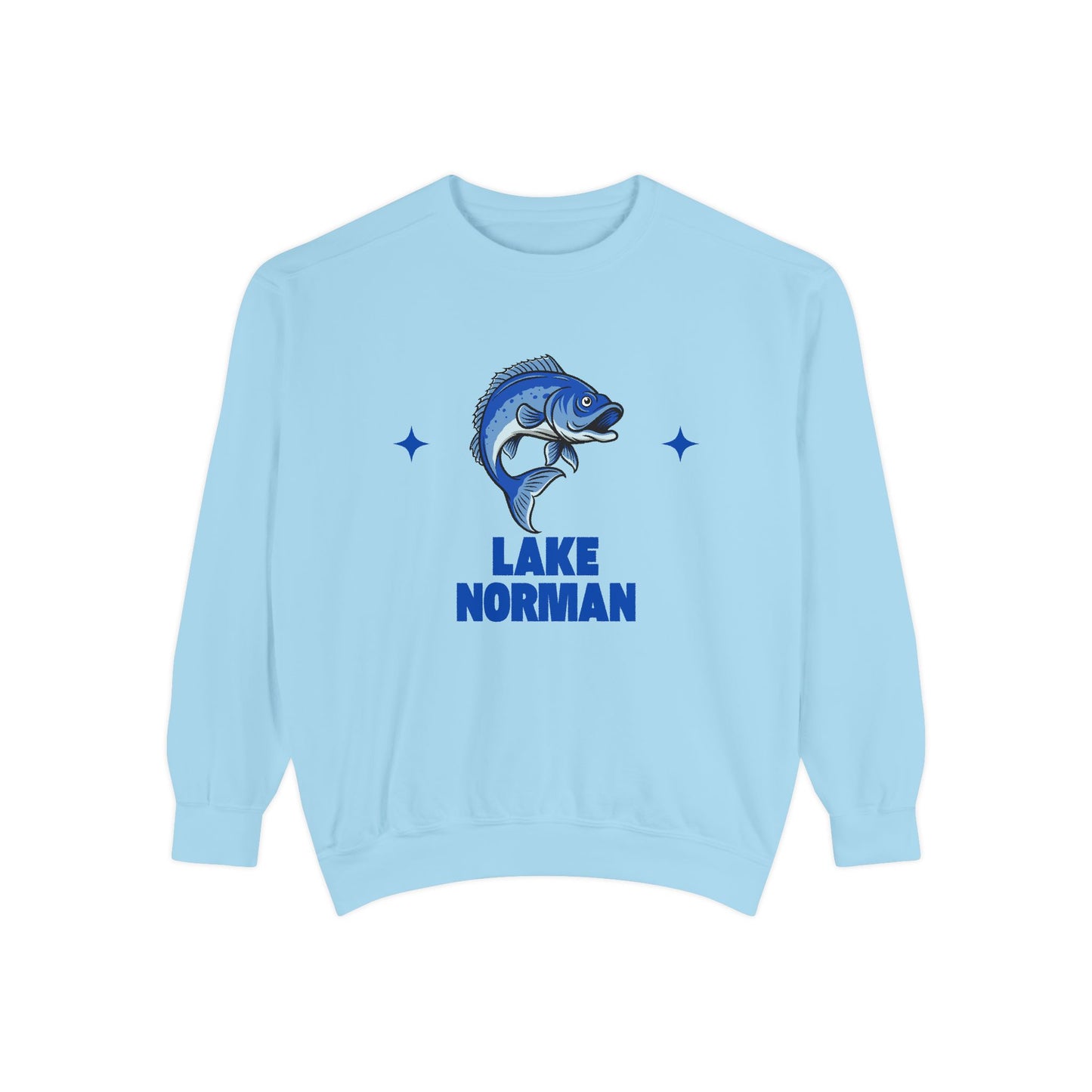 Lake Norman Fish Design Unisex Sweatshirt | Cozy Fishing Apparel, Casual Wear, Gift for Anglers, Lake Day Outfit, Nature Lovers Sweatshirt