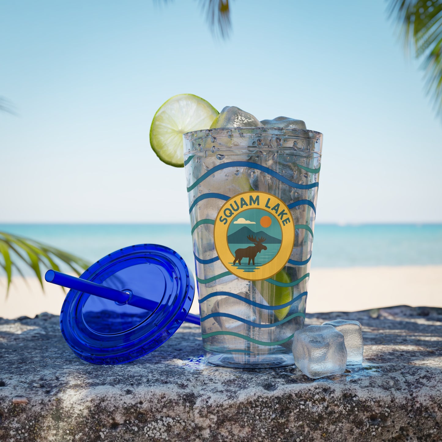 Sunsplash Tumbler, 16oz Clear Drink Cup for Outdoor Adventures, Customizable Travel Mug, Perfect for Summer Fun, Eco-Friendly Beverage [...]