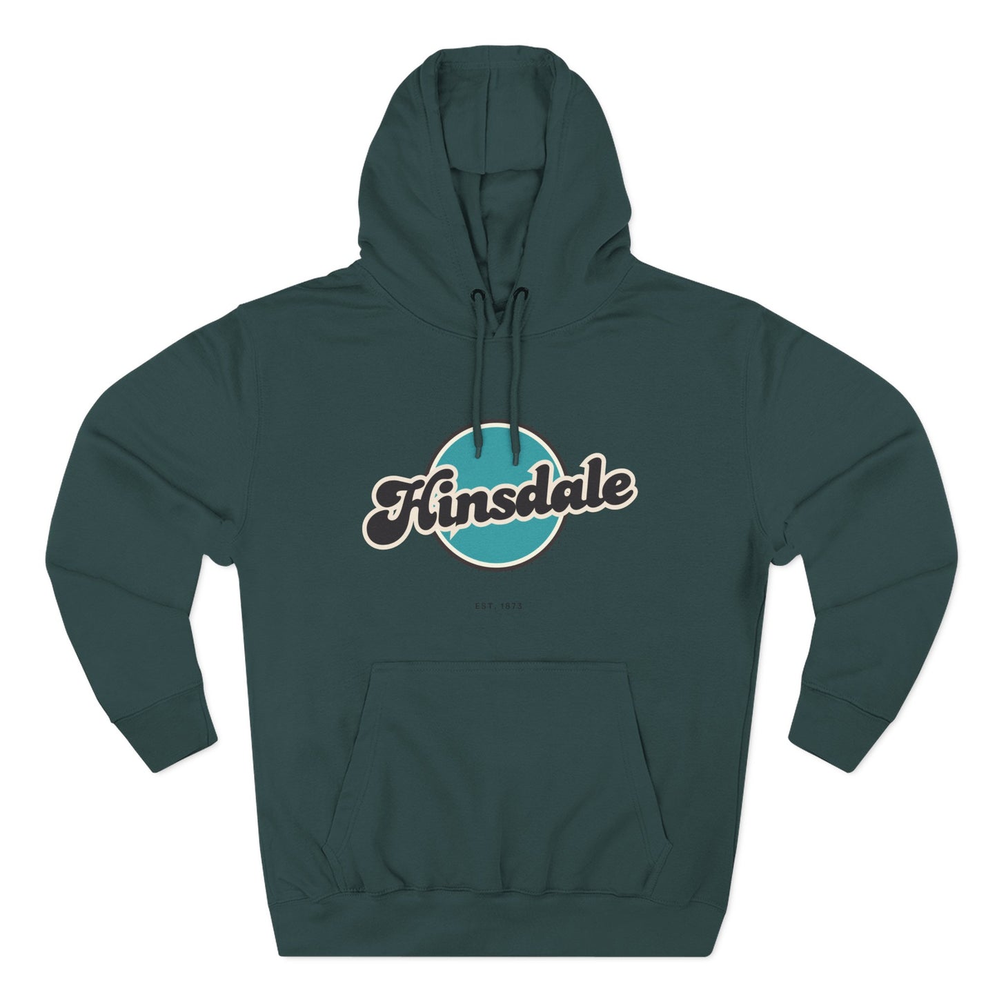 Hinsdale Retro Vibe Hoodie for Casual Days, Streetwear, Unisex Gift, Cozy Layering Apparel