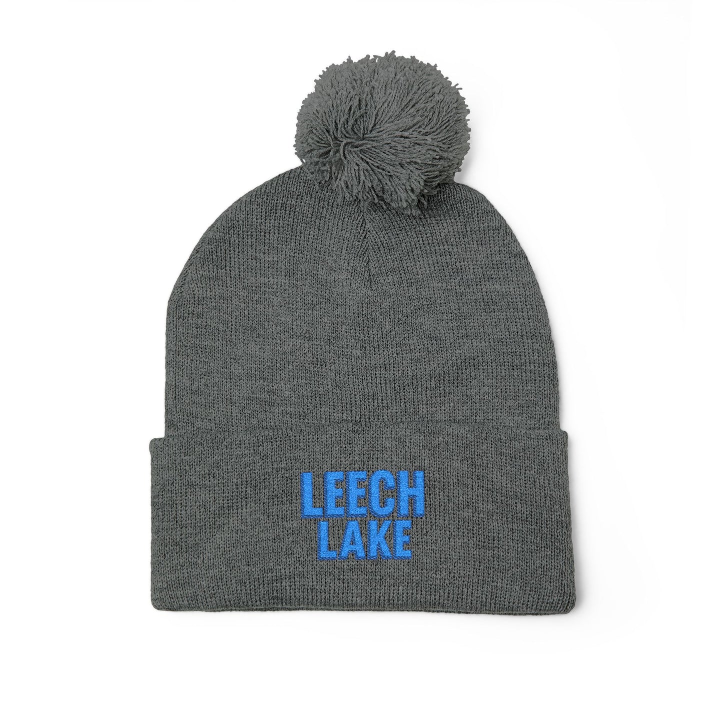 Leech Lake Pom-Pom Knit Cap (Embroidery)