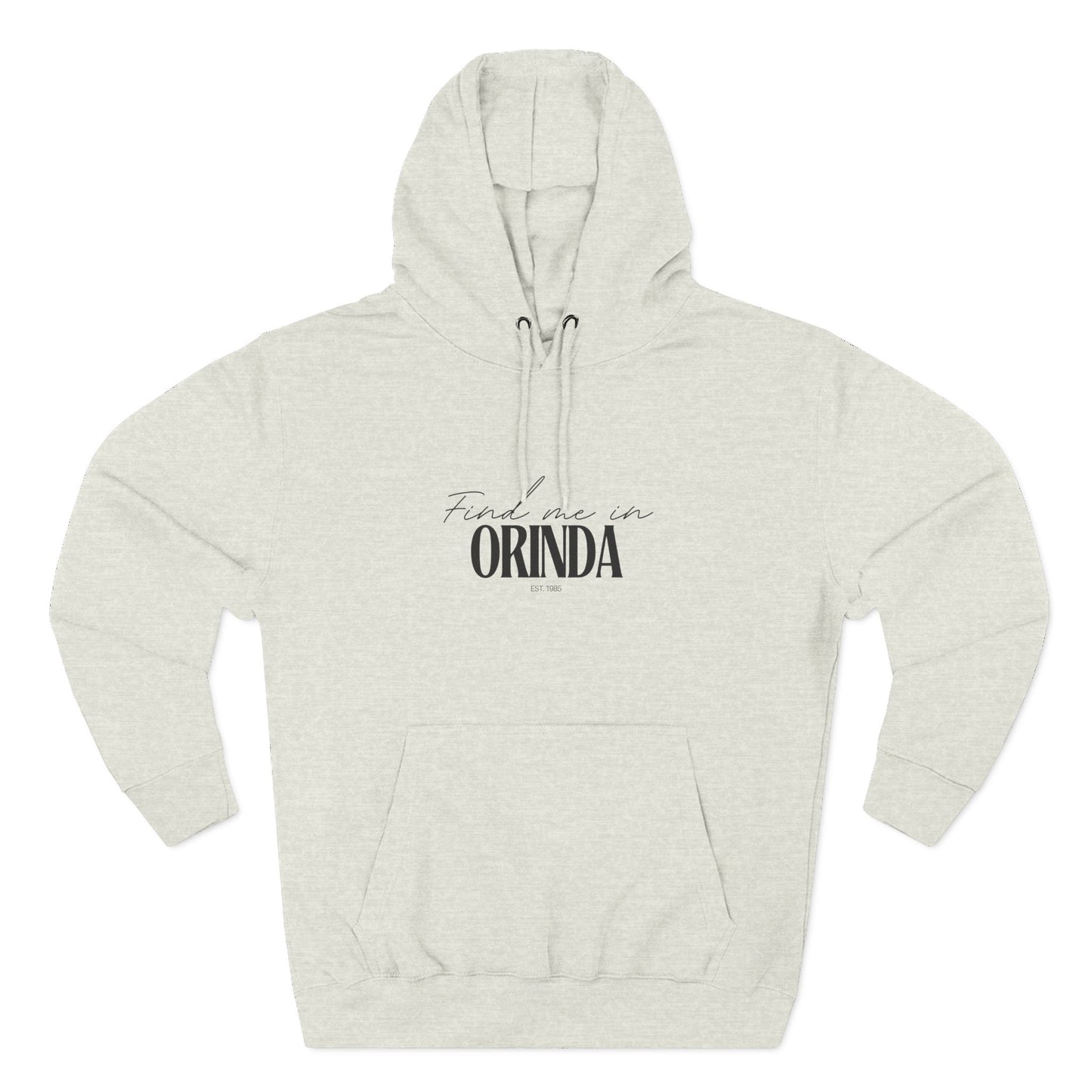 Orinda Stylish Three-Panel Fleece Hoodie for Everyday Comfort, Personalized Gift, Casual Wear, Unisex Hoodie, Cozy Fashion