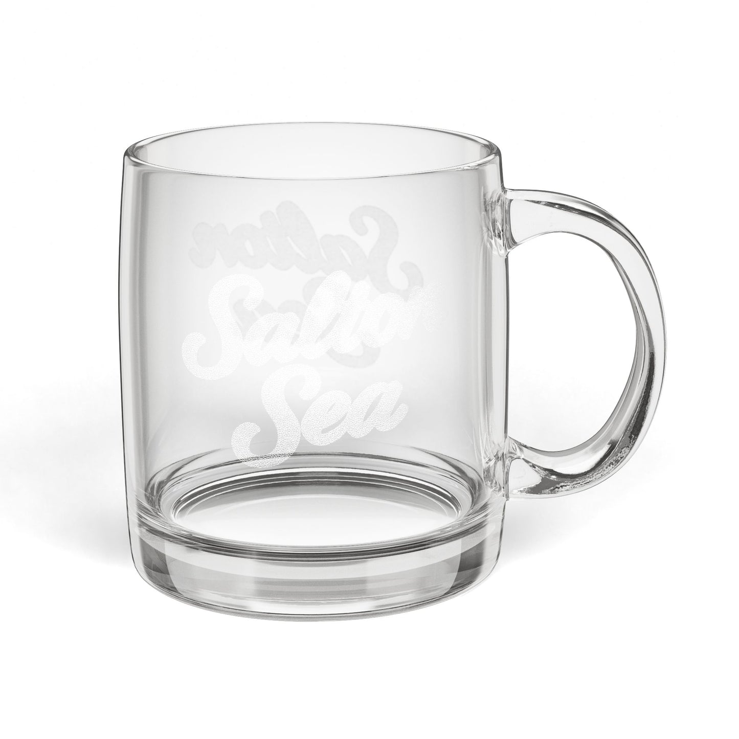 Salton Sea Engraved Coffee Mug - Personalized Glass Cup for Coffee Lovers, Gifts for Birthdays, Weddings, Housewarming, Custom Drinkware