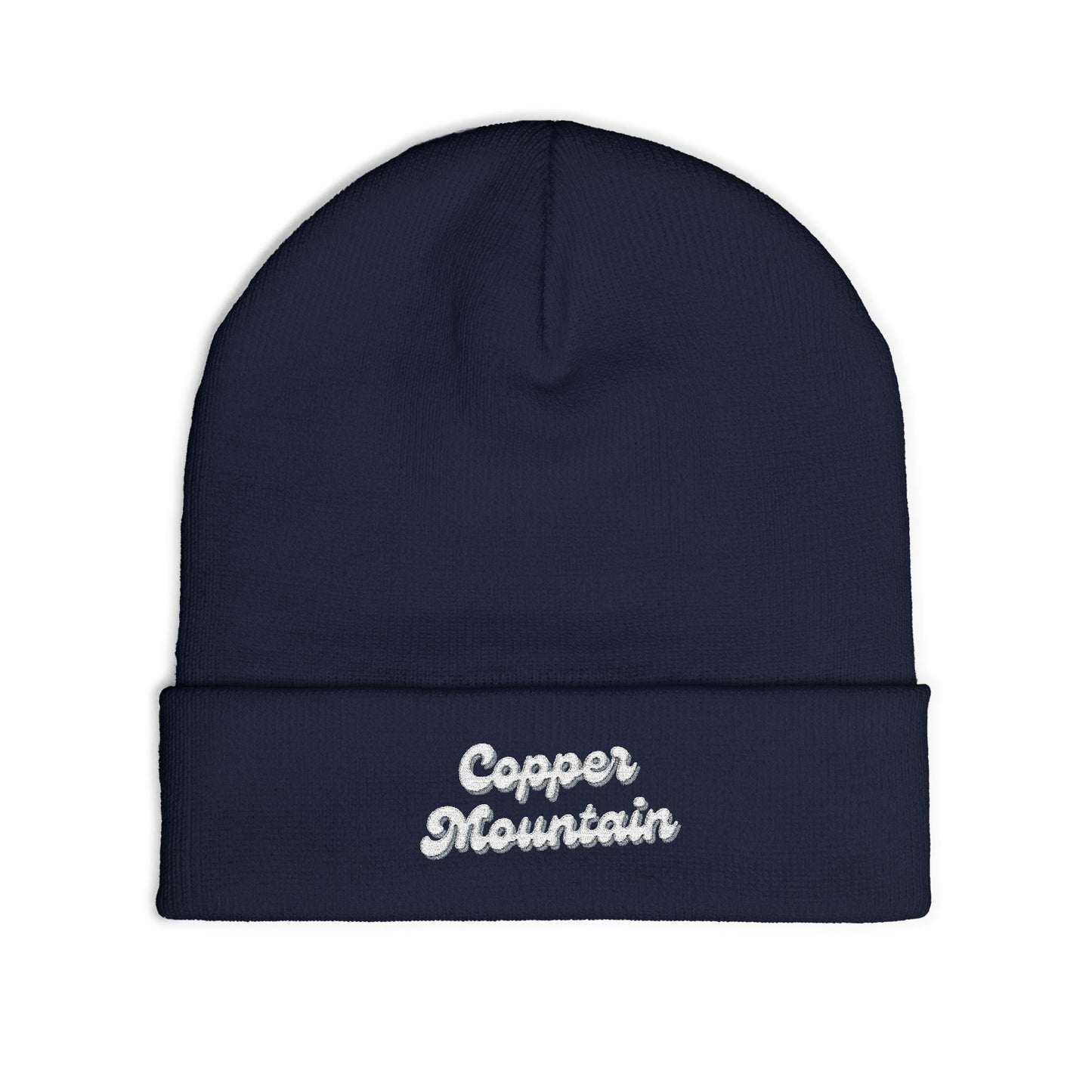 Copper Mountain Cozy Embroidered Knit Beanie | Winter Hat, Casual Fashion Accessory, Gift for Him/Her, Cozy Style, Outdoor Wear