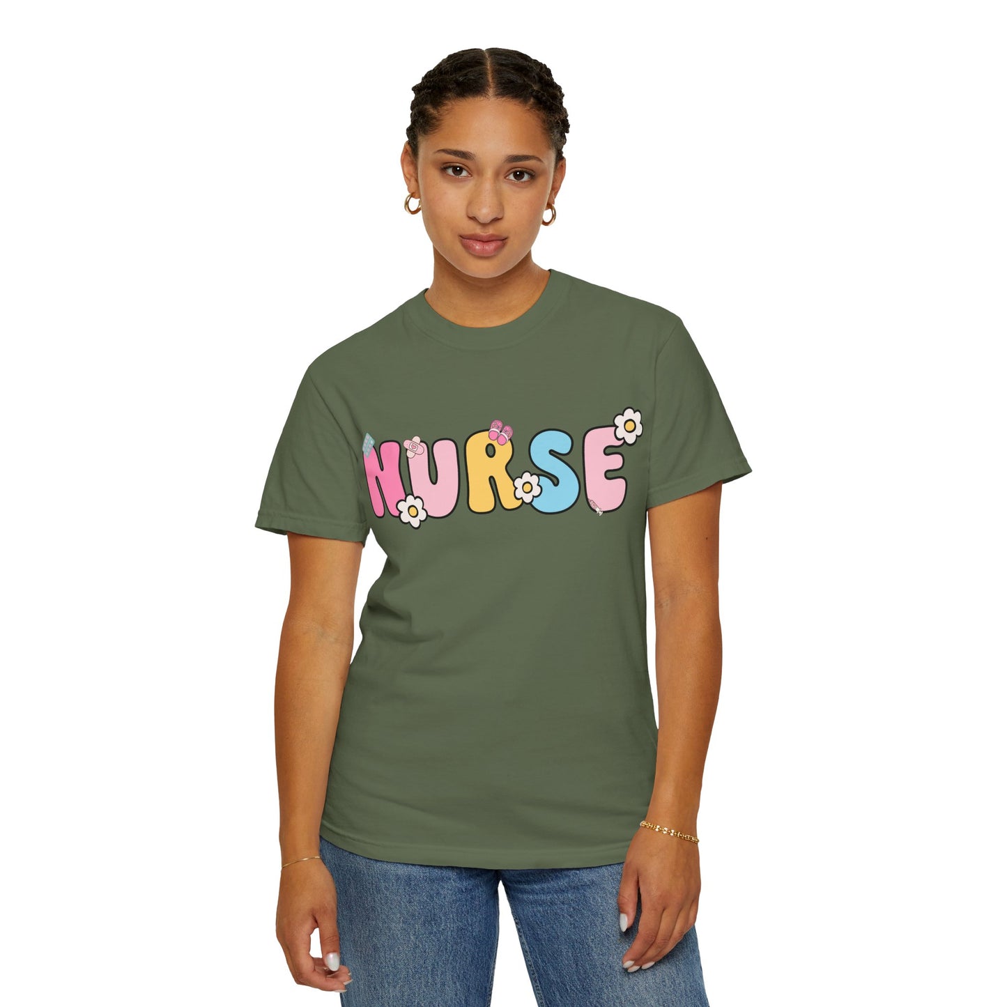 Playful Nurse T-Shirt - Fun Gift for Healthcare Workers, Floral Design, Birthday Present, Nurse Appreciation Week, Casual Wear