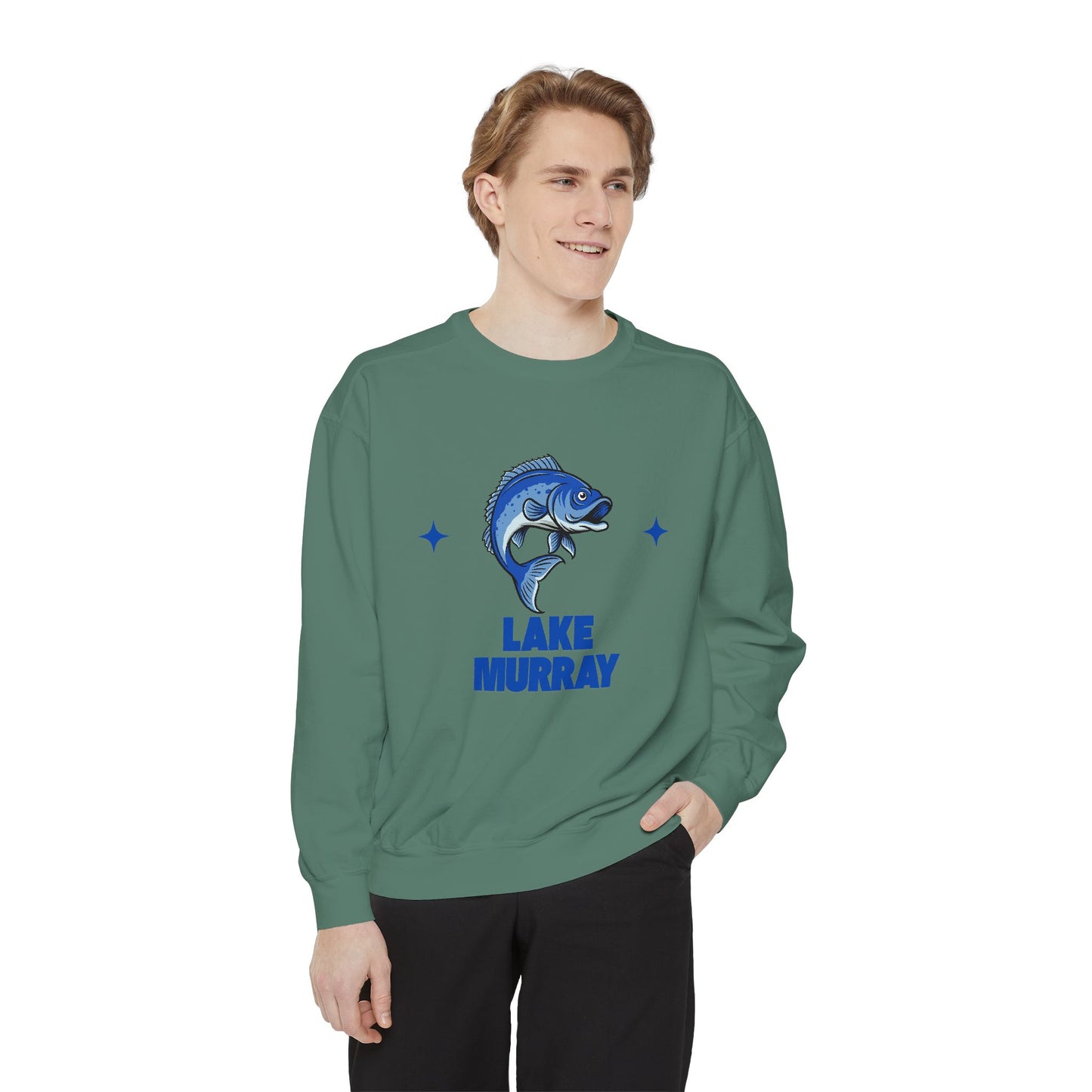 Lake Murray Fish Design Unisex Sweatshirt | Cozy Fishing Apparel, Casual Wear, Gift for Anglers, Lake Day Outfit, Nature Lovers Sweatshirt