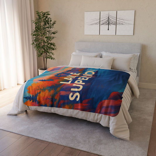 Lake Superior Fleece Sherpa Blanket