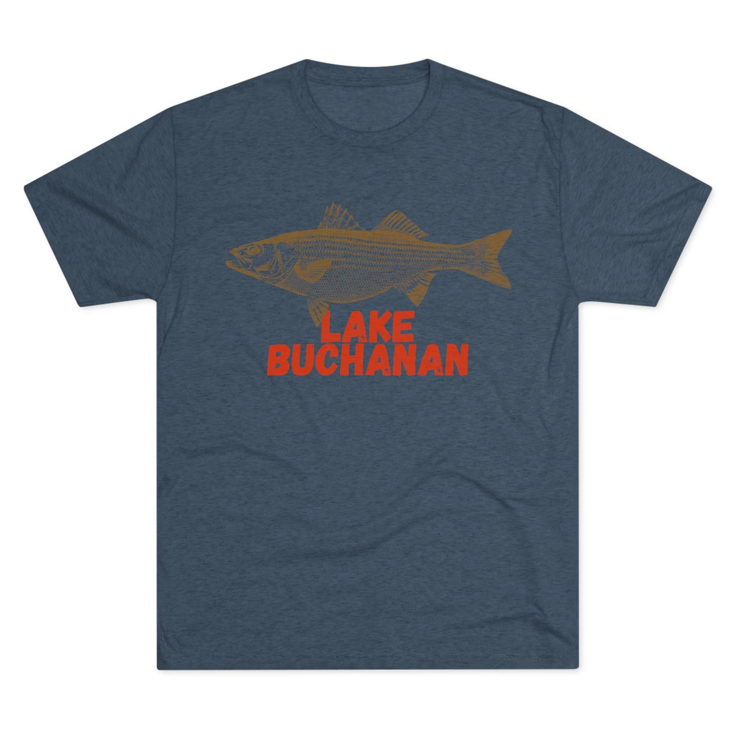 Lake Buchanan Fishing Tee, Unisex Crew Neck Shirt, Summer Lake Apparel, Gift for Fishermen, Outdoor Adventure T-Shirt, Lake House Style