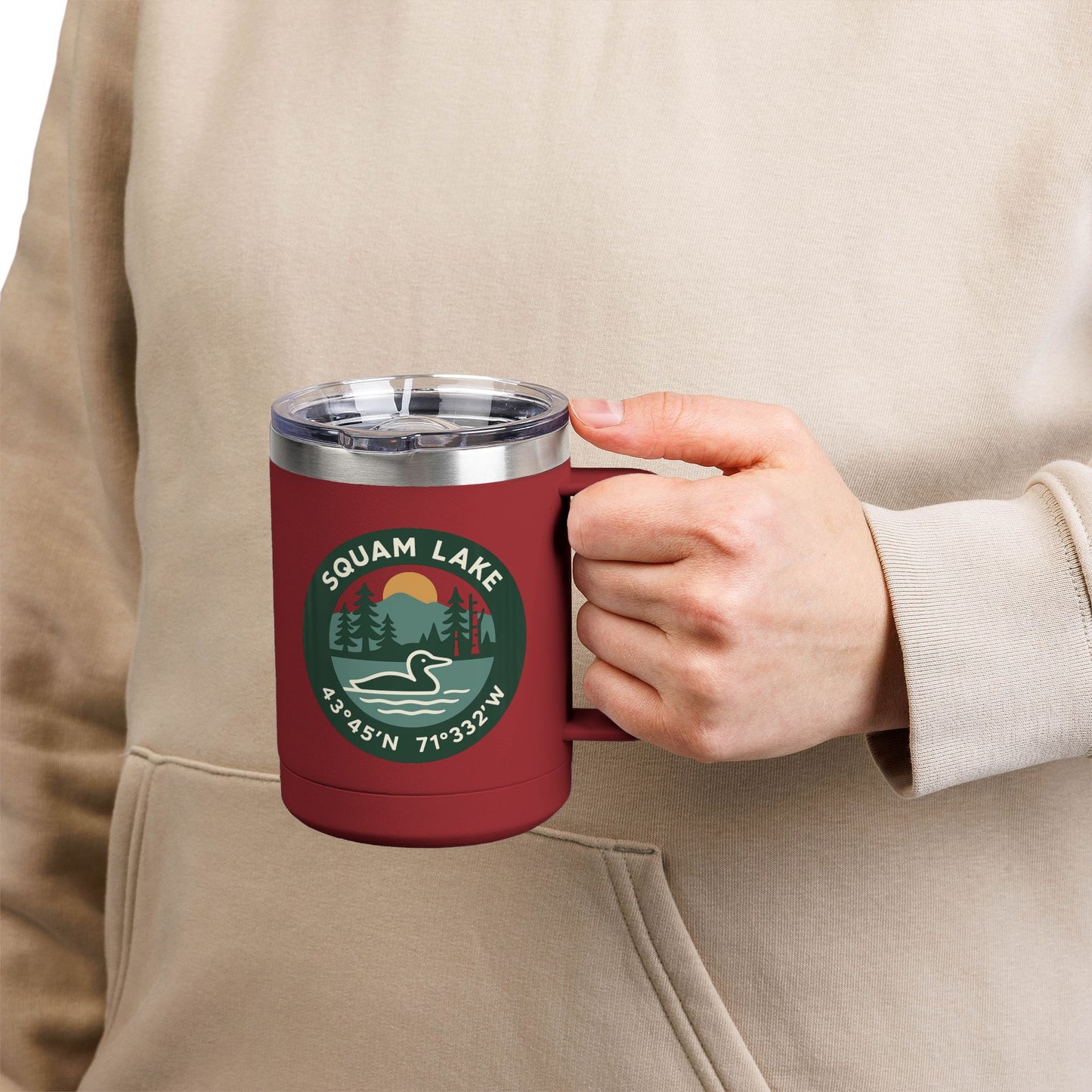 Squam Lake Coffee Mug Tumbler, 15oz