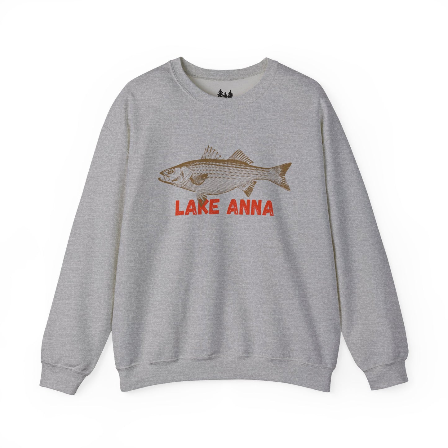 Lake Anna Fishing Sweatshirt, Unisex Crewneck, Casual Wear, Gift for Fishermen, Outdoor Apparel, Lake House Cozy
