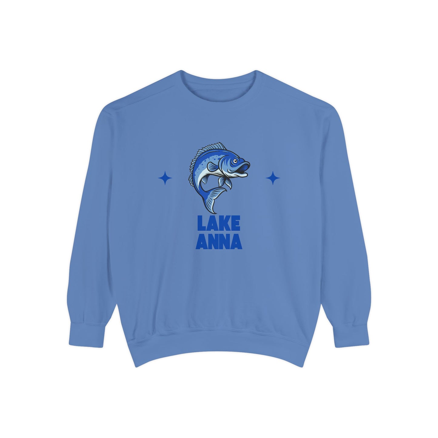 Lake Anna Fish Design Unisex Sweatshirt | Cozy Fishing Apparel, Casual Wear, Gift for Anglers, Lake Day Outfit, Nature Lovers Sweatshirt