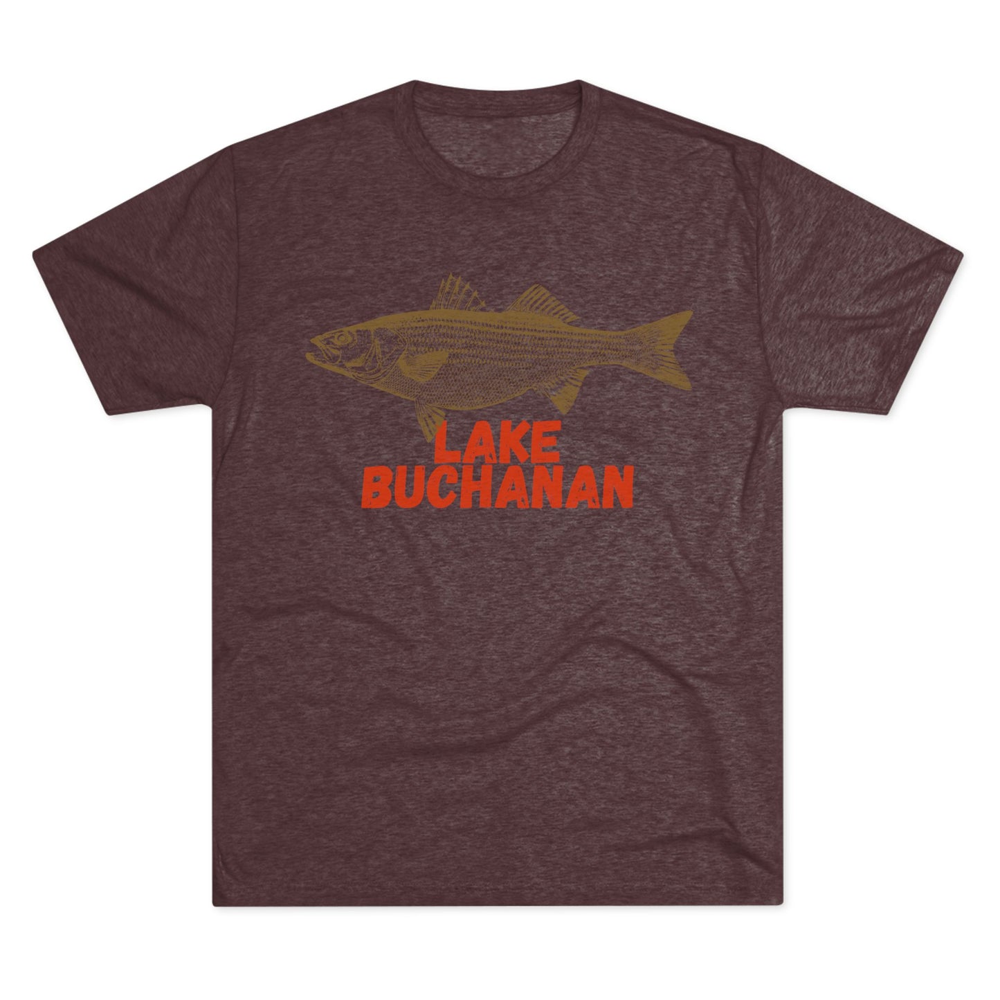 Lake Buchanan Fishing Tee, Unisex Crew Neck Shirt, Summer Lake Apparel, Gift for Fishermen, Outdoor Adventure T-Shirt, Lake House Style