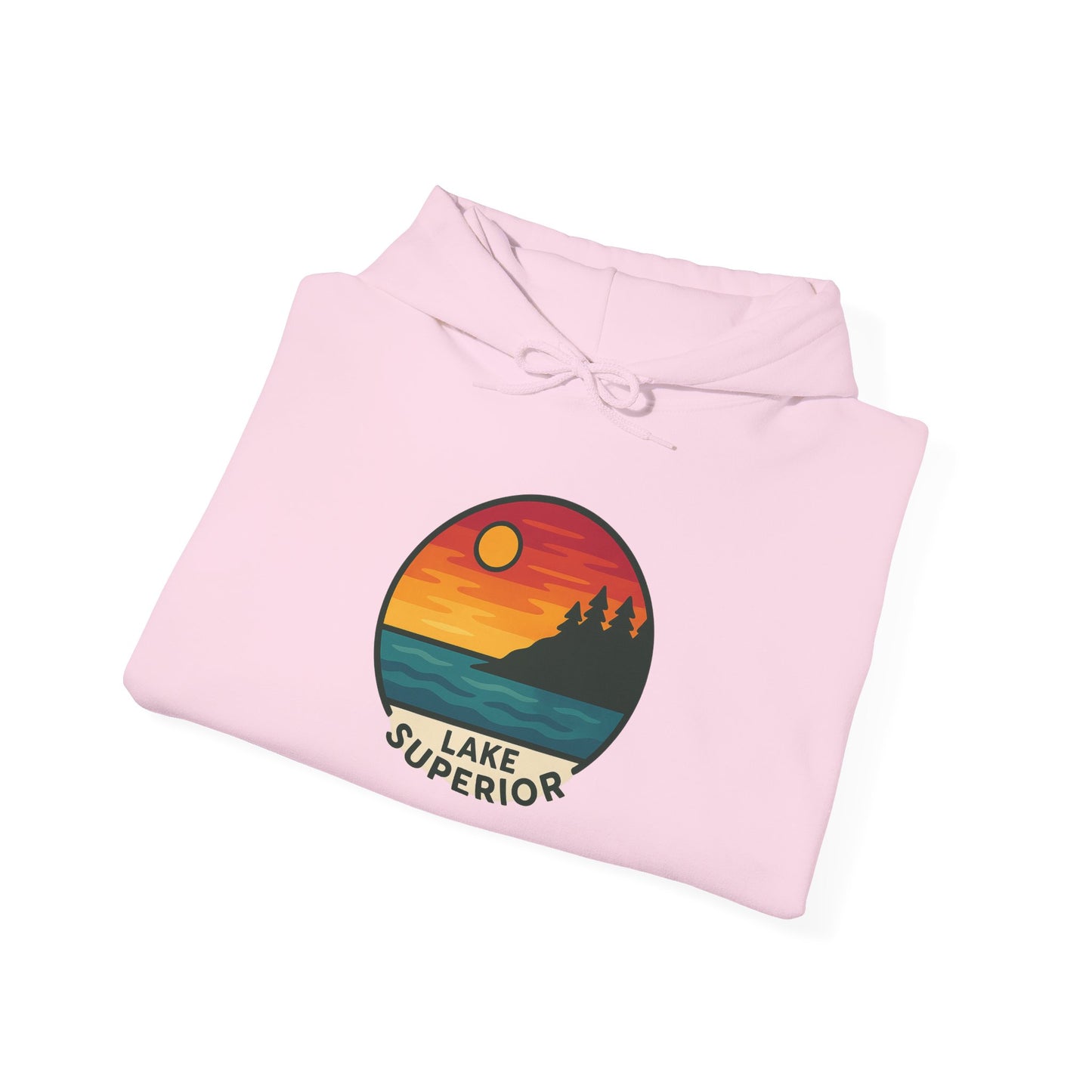 Lake Superior Hoodie, Cozy Casual Wear, Unisex Sweatshirt, Lake Lover Gift, Outdoor Adventure Apparel, Summer Retreat Fashion