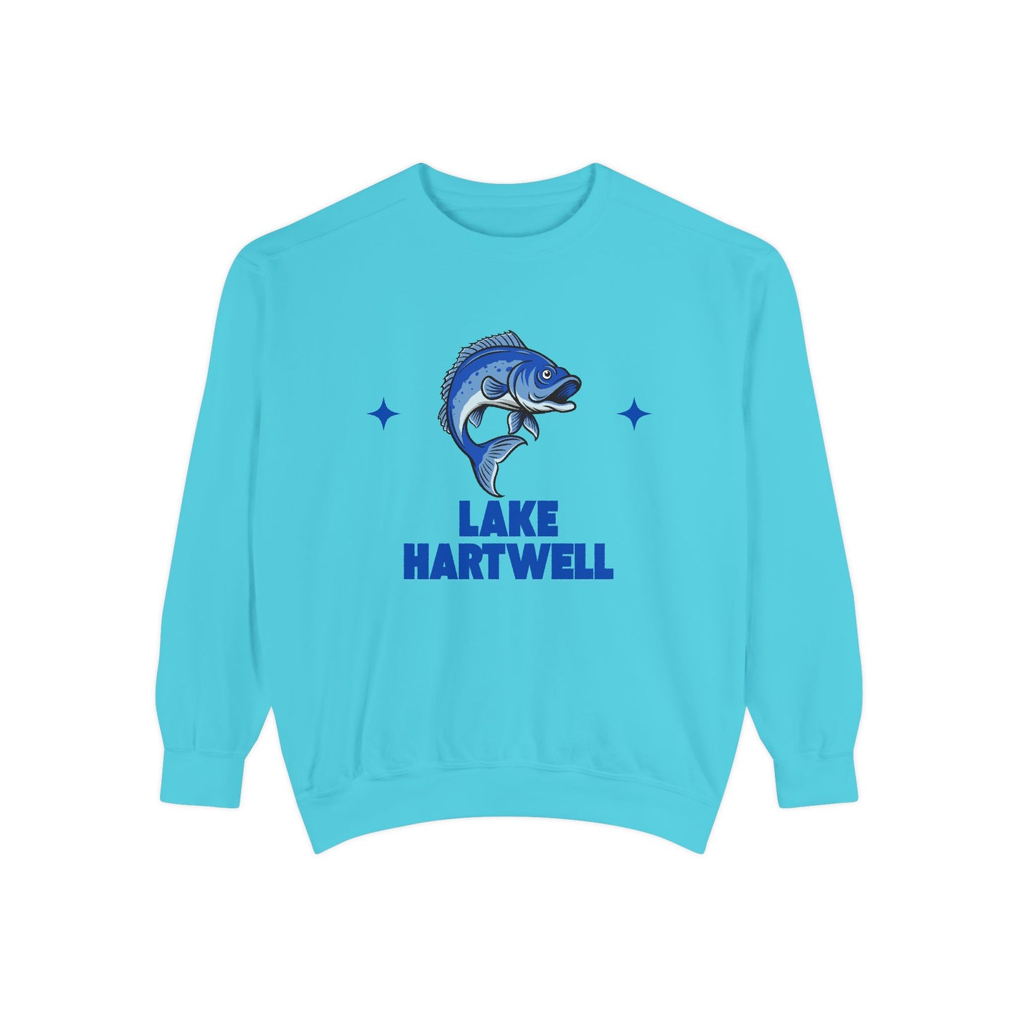Lake Hartwell Fish Design Unisex Sweatshirt | Cozy Fishing Apparel, Casual Wear, Gift for Anglers, Lake Day Outfit, Nature Lovers Sweatshirt